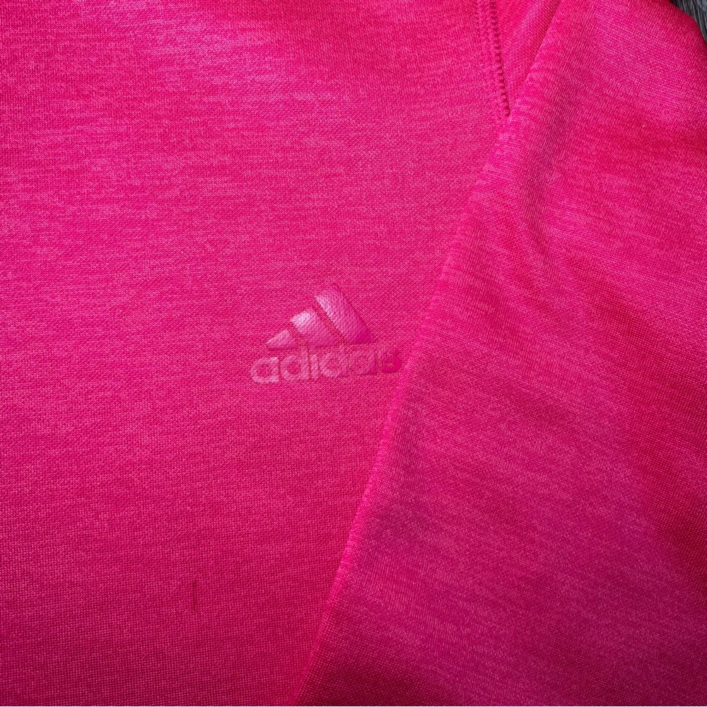 Adidas Womens Climawarm pullover hooded Pink sweatshirt size Medium - Picture 2 of 12